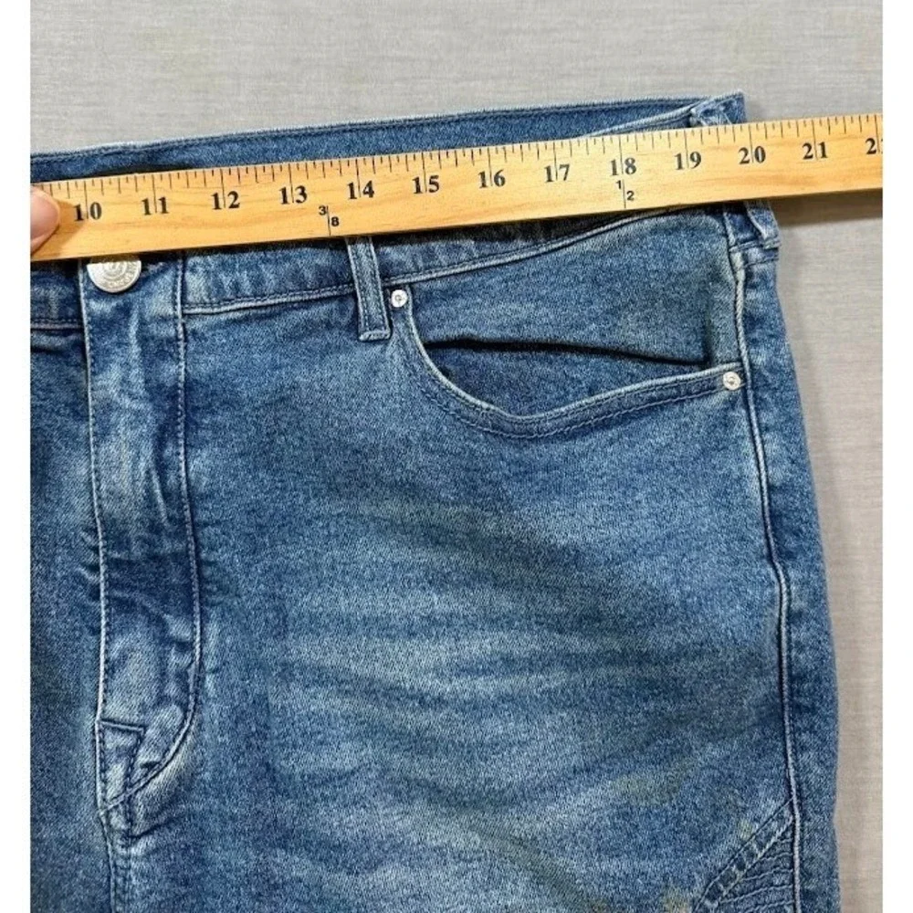 True Religion Rocco Moto Shorts Mens‎ 40 Whiskered Frayed Hem 40X12.